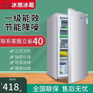 冰熊小冰柜家用全冷冻小冰箱小型迷你单门立式冷冻柜母乳储奶冰箱