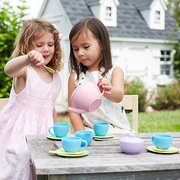 美国Green Toys茶具套装 儿童仿真过家家餐厅下午茶点心女孩玩具