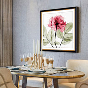 玫瑰十字绣植物花卉系列手工绣线绣客厅餐厅卧室小幅简单尺寸