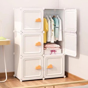 加厚儿童衣柜卧室家用宝宝婴儿，衣服储物收纳柜组装塑料简易小衣橱
