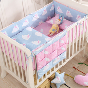 婴儿床围纯棉宝宝床上用品，四五六件套儿童床围防撞透气可拆洗