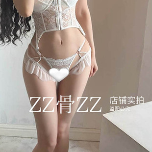 ZZ骨ZZ夏季优雅纯欲甜美性感蕾丝透视拼接包臀女人三角裤内裤