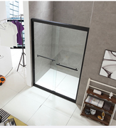 隐藏式淋浴房极简隔断整体浴室玻璃家用卫生间干湿分离洗澡间浴屏