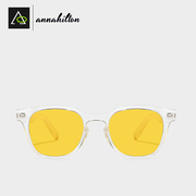 annahilton安娜希尔顿透明框太阳镜，高级感彩色墨镜，韩版潮防紫外线