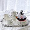 玻璃花茶壶套装高颜值英式花，茶杯2023下午茶具耐高温蜡烛加热