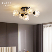 帕莎全铜轻奢后现代水晶客厅灯具现代简约创意房间卧室灯2024