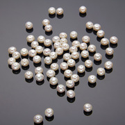7-7.5mm近圆裸珠，淡水珍珠散珠饰品，配件珍珠颗粒diy裸珠