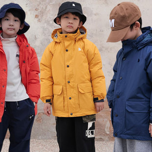 韩国儿童羽绒服加厚中长款白鸭绒男童女童中大童冬季亲子装外套潮