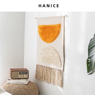hanice波西米亚手工编织流苏，装饰挂毯ins风电表箱，挂画改造墙壁挂