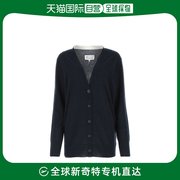 香港直邮Maison Margiela 女士灰蓝色羊毛混纺针织开衫