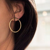 欧美耳环耳饰时尚韩版简约百搭铜铸素面圈圈耳环耳钉