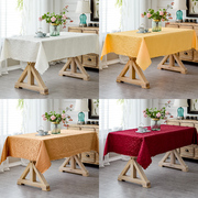 会议桌布布艺长方形餐桌台布餐桌布圆桌桌布红色餐桌家用办公桌布