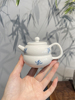 惊蛰 白瓷手绘蝴蝶兰花茶壶茶杯陶瓷泡茶壶中式功夫茶具一壶一杯