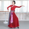 藏族裙子半身裙少数民族演出服，女舞蹈练习裙，西藏上衣飘逸大摆长裙