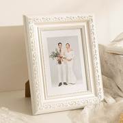 北欧实木相框摆台6寸7寸8寸相框打印洗照片情侣结婚照画框挂墙框