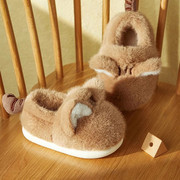 可爱动物冬季保暖家居儿童棉鞋包跟小童棉鞋宝宝冬季加绒冬季棉鞋
