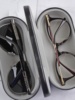 两副装金属皮质近视 框架眼镜盒 多用抗压收纳双层镜盒