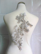 辅料钻白裙子花花称玻璃，钻婚纱礼服对镶钻手，工装饰金重工大珠钉珠