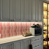 粉色自粘3D立体瓷砖贴纸厨房防y水防潮卧室壁纸壁砖贴网红拍照区