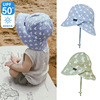 儿童帽子男女童夏季防晒帽宝宝户外遮阳帽防紫外线婴幼童护脖帽
