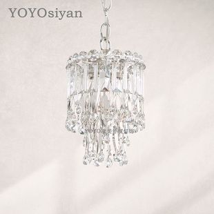 yoyo现代简约轻奢银色树叶水晶，吊灯吸顶灯客厅餐厅卧室床头玄关