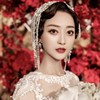 复古发带韩式新娘白色蕾丝，珍珠流苏头饰品，结婚造型摄影楼发饰头花