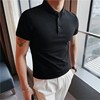 透气polo衫男士夏季韩版修身薄款翻领，t恤男短袖潮流帅气纯色半袖