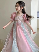 女童中国风公主裙新中式夏装女宝汉服裙子2024洋气时髦网红