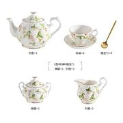 陶瓷咖啡杯套装欧式小杯子，家用下午茶杯套具英式简约茶具野草莓1