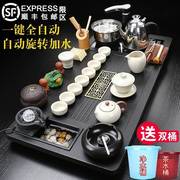 汝窑茶具套装流水茶盘全自动烧水壶一体茶台家用客厅泡茶功夫茶海