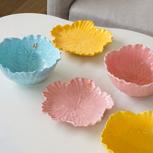 欧美客陶瓷盘子碗套装菜盘西餐盘家用沙拉碗创意异形盘子个性餐具