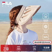 FILA KIDS斐乐儿童空顶帽2024夏季女小童户外出行防晒遮阳帽