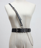 暗黑系金属链条腰带 机能个性小众设计斜挎皮带百搭潮范军装腰链