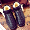 时尚雪地靴2024冬季加绒加厚保暖棉鞋女鞋百搭厚底，软皮面短靴