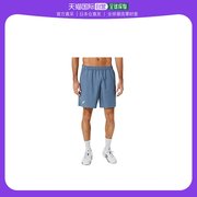 日本直邮ASICS男士网球服短裤 9英寸干爽短裤 钢蓝色XS 2041A