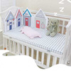 婴儿床围宝宝床上用品四件套婴儿床床围防撞可拆洗小房子床围