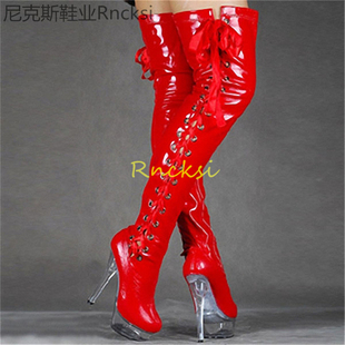 厚底马丁靴女长筒靴大红长靴网红骑士靴机车靴子性感潮流时装女靴