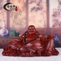 新红檀木雕弥勒佛像摆件实木坐笑佛