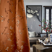 御珑阁咏梅新中式客厅窗帘，中式风格奢华高档现代中式卧室书房窗帘