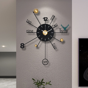 现代简约挂钟客厅时尚大气，个性创意钟表，极简挂墙艺术家用轻奢时钟