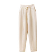阔腿白色镂空麻花夏季羊绒，半高领外搭裤腿，阔裤女西装出售