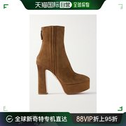 香港直邮潮奢aquazzura女士groove120绒面革防水台短靴grvh