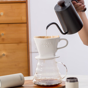 陶瓷咖啡滤杯扇形三孔手冲过滤器手冲H咖啡套装家用咖啡壶过滤漏