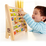 Hape字母珠算架3-6岁算盘 儿童玩具宝宝益智数字多种图案学习早教