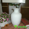 景德镇陶瓷器台面花瓶白胎瓷素色，纯白色客厅摆件摆件冬瓜瓶