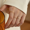 时尚个性戒指套装2024年潮韩ins女冷淡风叠戴食指(戴食指)戒网红指环