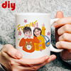 diy创意定制logo印照片个性杯子马克杯陶瓷咖啡杯情侣生日礼物