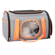 宠物包手提斜跨帆布猫包外出便携车载透气外带狗包透明猫咪笼子冬