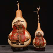 葫仙天然大葫芦摆件手工烙画，财神寿星送老人，朋友礼物家居工艺品