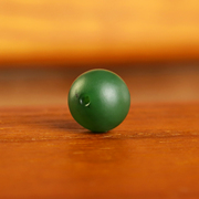 11.8mm天然俄料碧玉散珠单颗哑光b6羊脂玉阳绿色隔珠圆珠单珠配饰